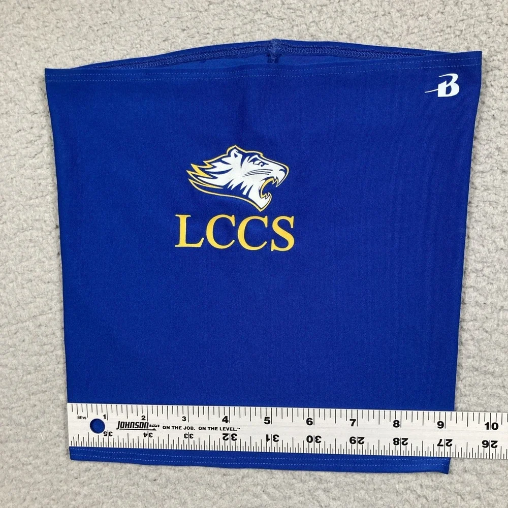 LCCS Neck Gaiter Adult Blue Stretch Lake Center Christian School Hartville OH
